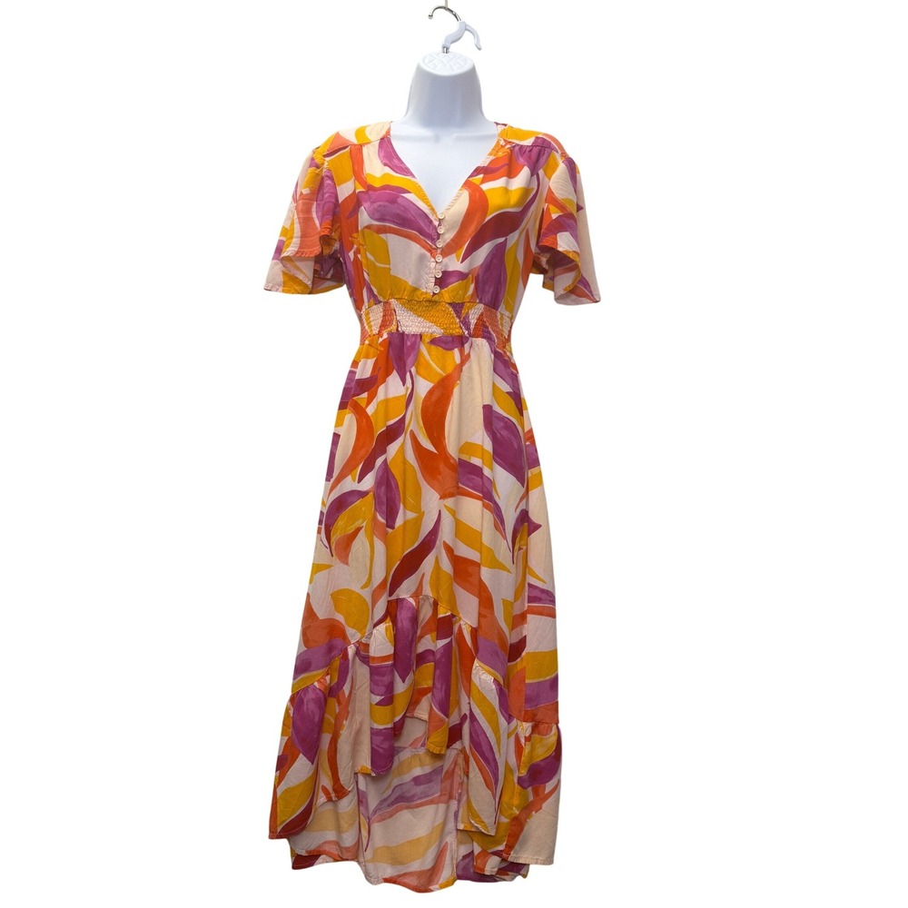 Anthropologie Abel The Label High-Low Dress – Colorful Print – Size Small – Boho